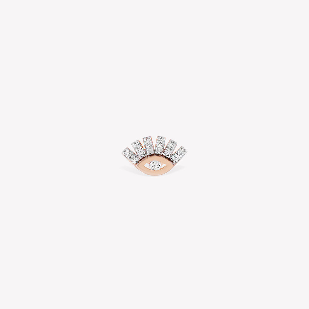 Shimmery Evil Eye Mini Sabit Küpe