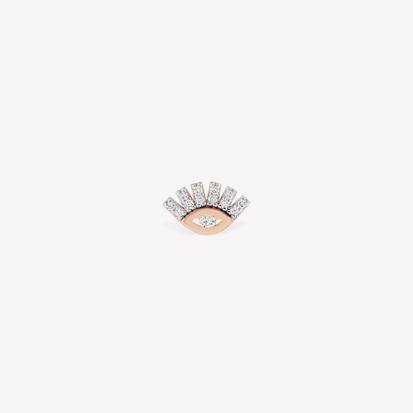 Shimmery Evil Eye Mini Sabit Küpe