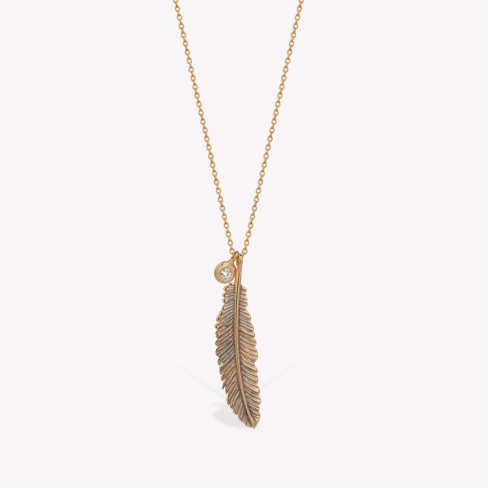 Raven Feather Midi Zincir Kolye