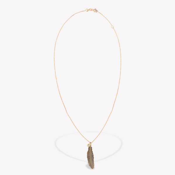 Raven Feather Midi Zincir Kolye
