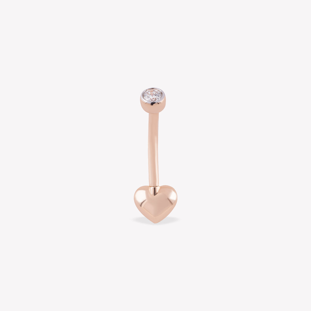 Shimmery Heart Göbek Piercing