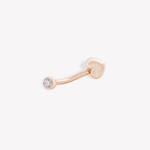 Shimmery Heart Göbek Piercing