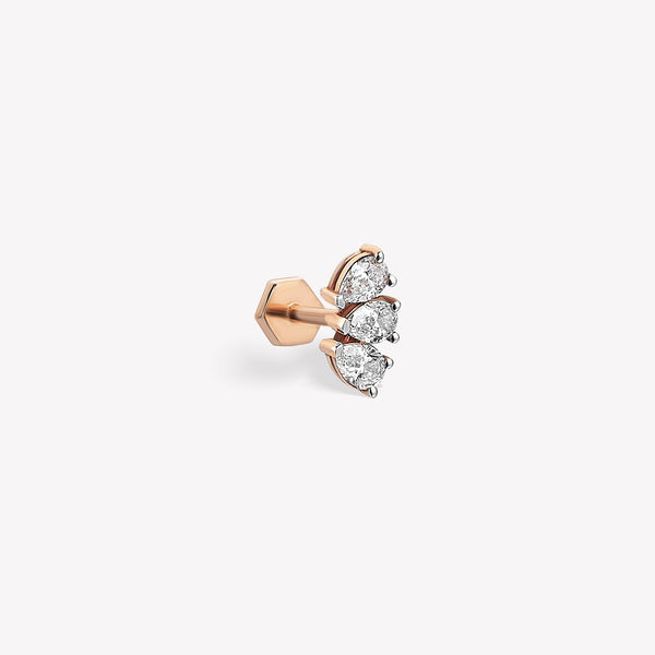 Trio Teardrop Sabit Piercing