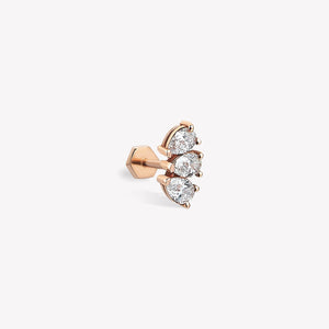 Trio Teardrop Sabit Piercing