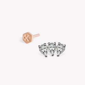 Trio Teardrop Sabit Piercing