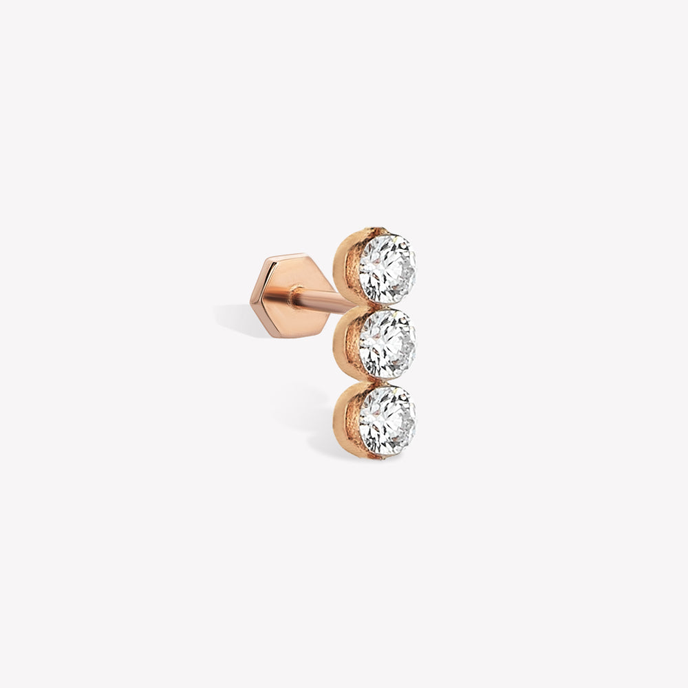 Trio Invisible Sabit Piercing