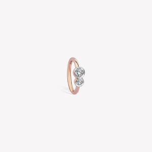 Solitaire Duo Halka Piercing