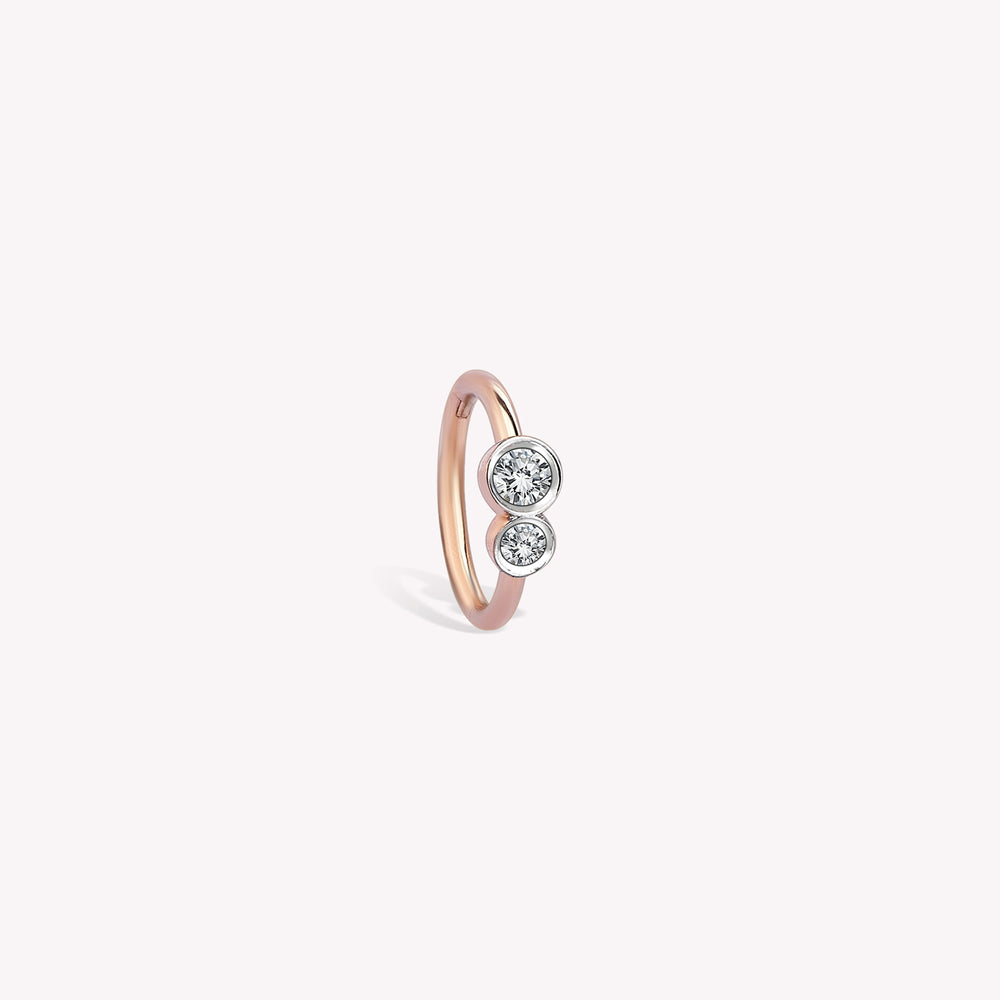 Solitaire Duo Halka Piercing