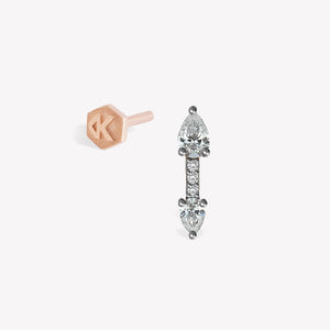 Teardrop Bar Sabit Piercing