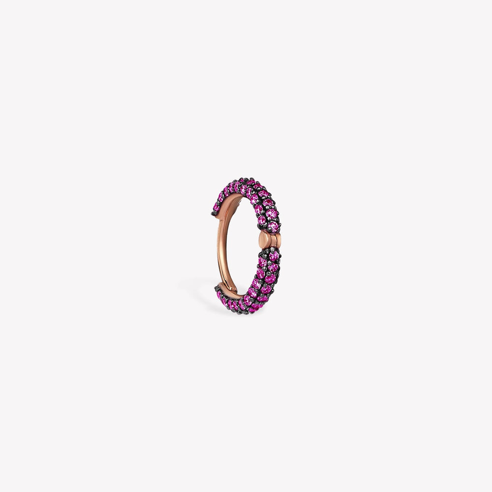 Pave Ruby Halka Piercing
