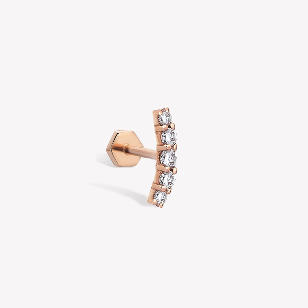 Quintet Solitaire Sabit Piercing