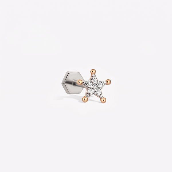 Sheriff Star Sabit Piercing