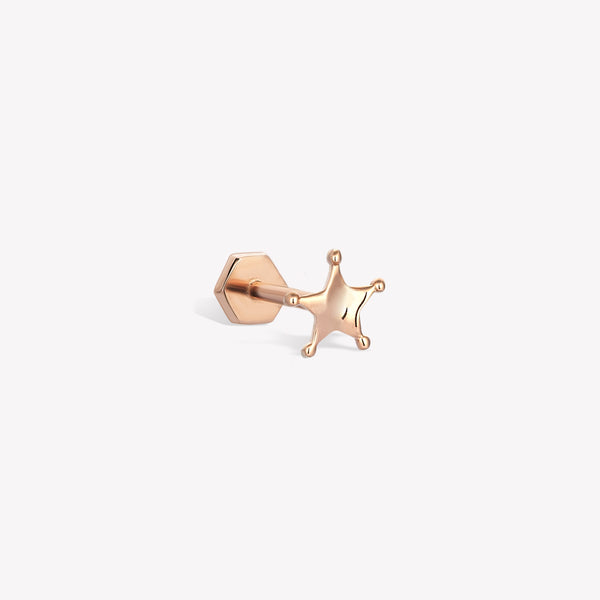 Simply Sheriff Star Sabit Piercing