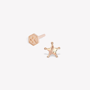 Simply Sheriff Star Sabit Piercing