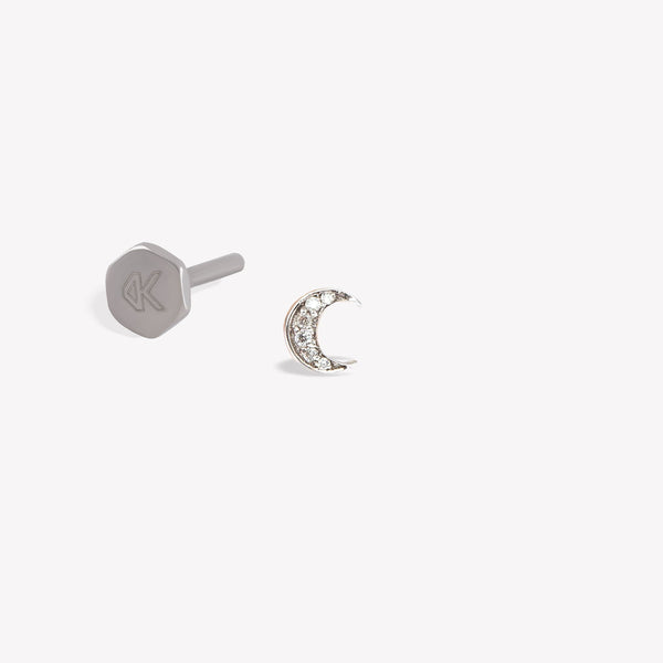 Shimmery Moon Sabit Piercing