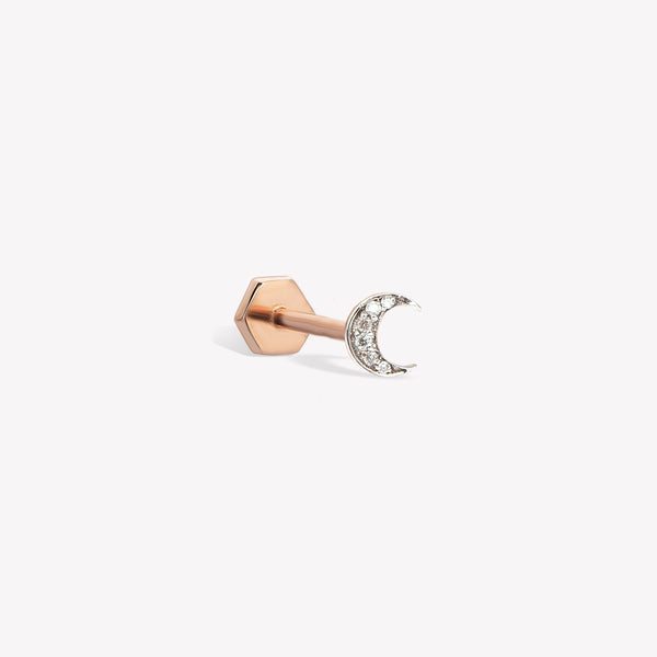 Shimmery Moon Sabit Piercing