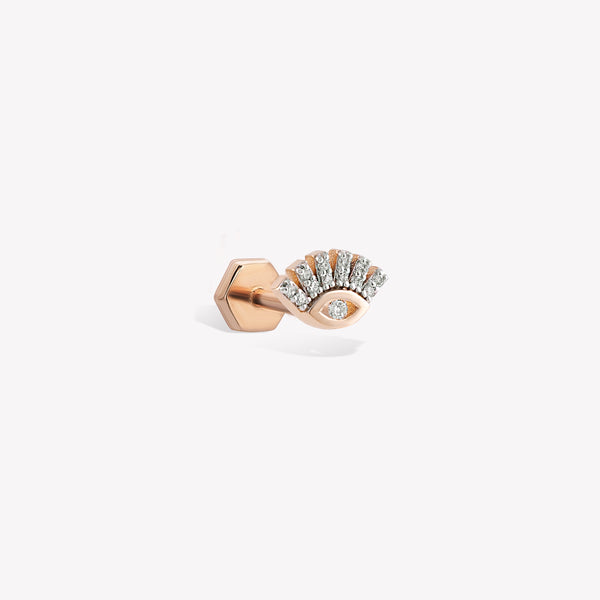Shimmery Evil Eye Mini Sabit Piercing