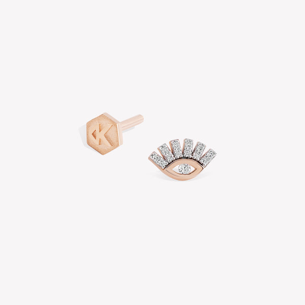 Shimmery Evil Eye Mini Sabit Piercing