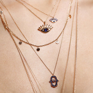Shimmery Evil Eye Mini Zincir Kolye