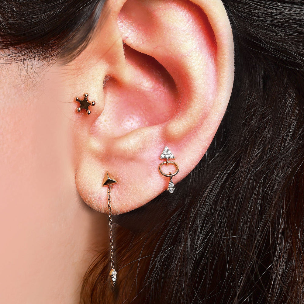 Simply Sheriff Star Sabit Piercing